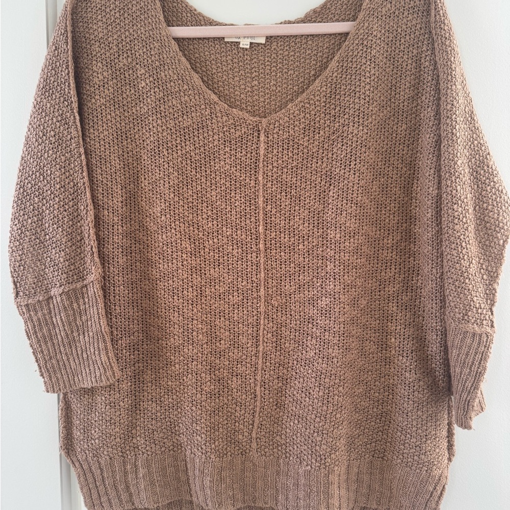 Cozy Champagne Knit Sweater Size Small/Medium